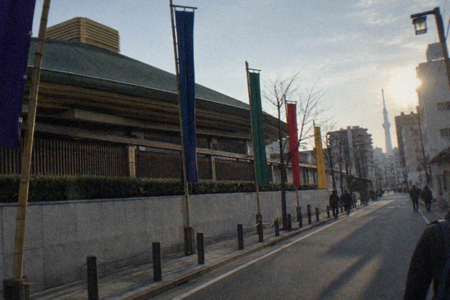 The life-size replica of Nihonbashi bridge inside the Edo-Tokyo Museum